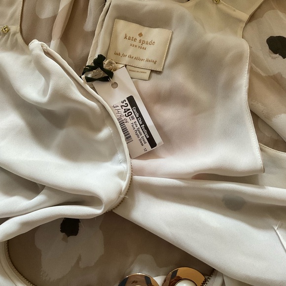 Kate Spade Cream and Black Floral Dress - Picture 16 of 16